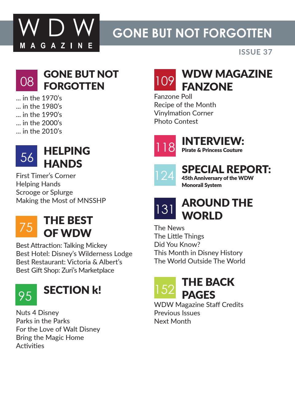 WDW Magazine Preview Pages