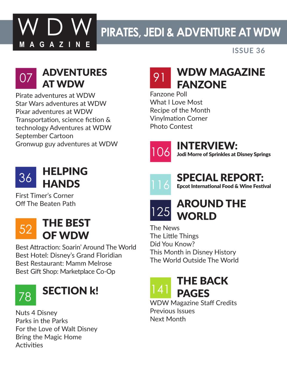 WDW Magazine Preview Pages
