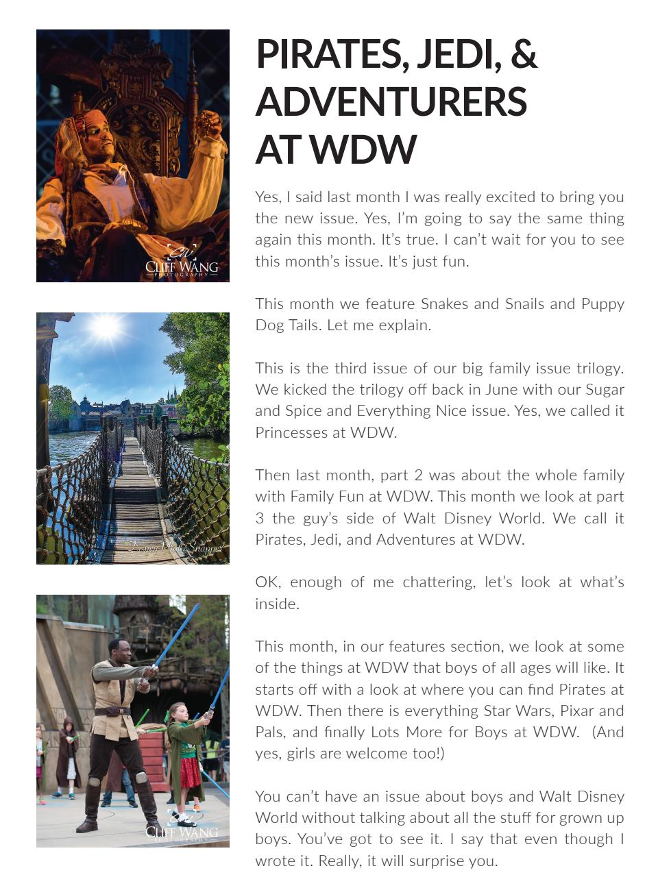 WDW Magazine Preview Pages