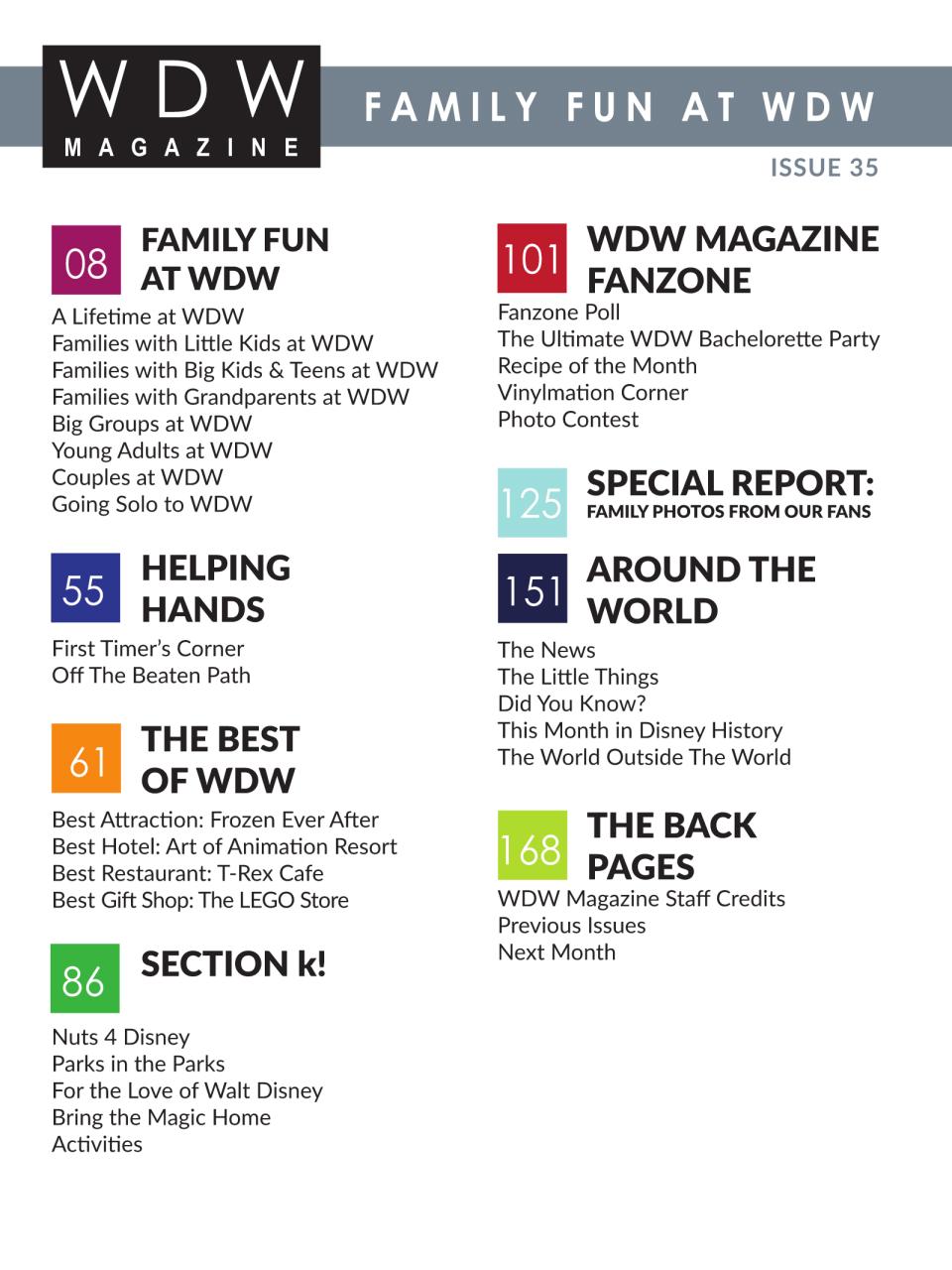 WDW Magazine Preview Pages