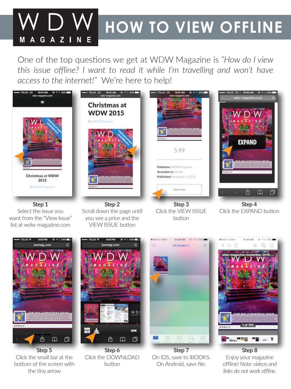 WDW Magazine Preview Pages