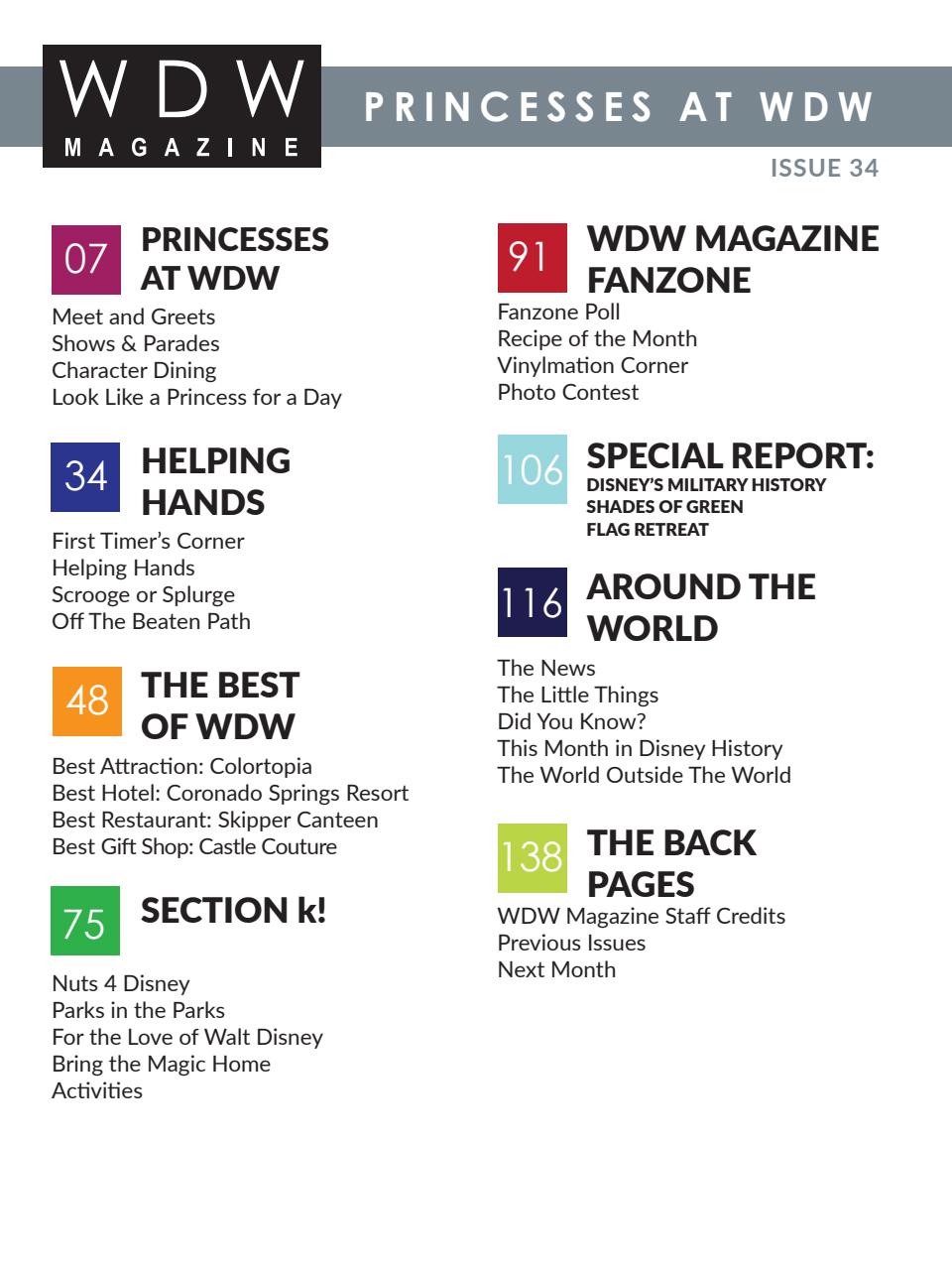 WDW Magazine Preview Pages