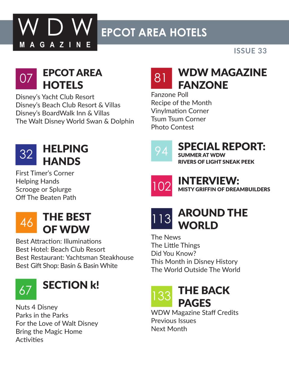 WDW Magazine Preview Pages