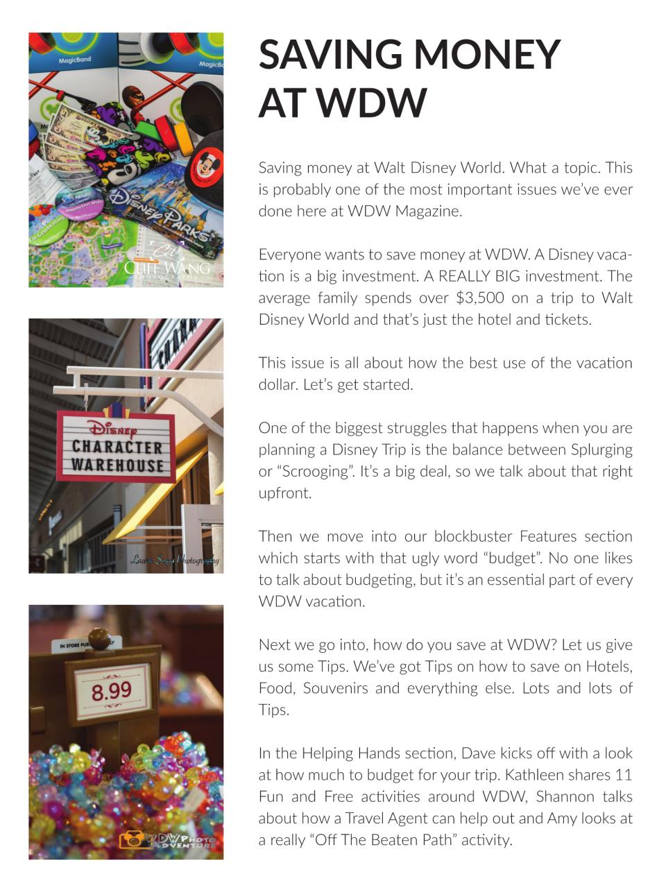 WDW Magazine Preview Pages