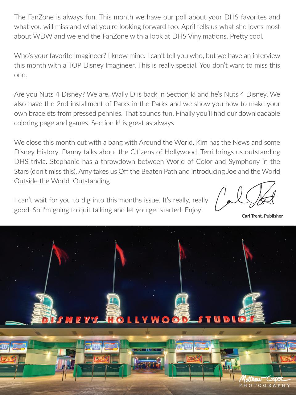 WDW Magazine Preview Pages