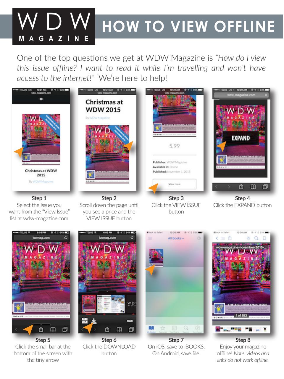 WDW Magazine Preview Pages