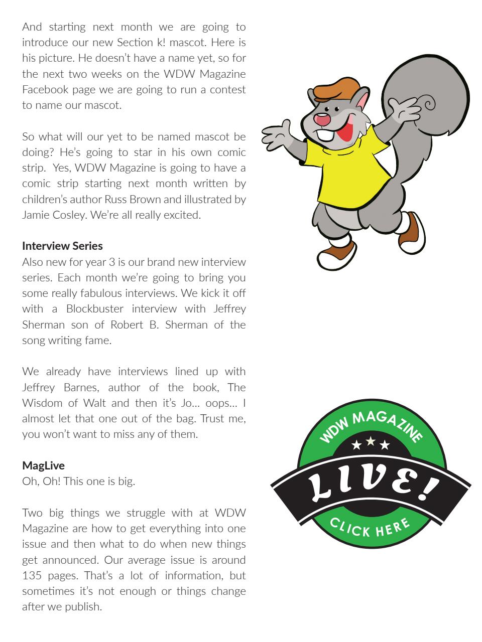 WDW Magazine Preview Pages