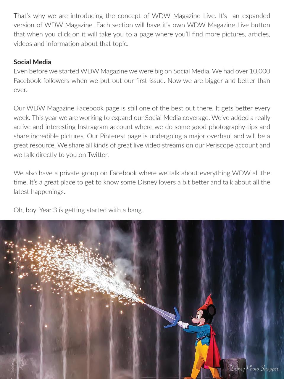 WDW Magazine Preview Pages