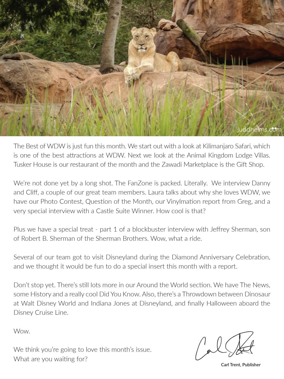 WDW Magazine Preview Pages