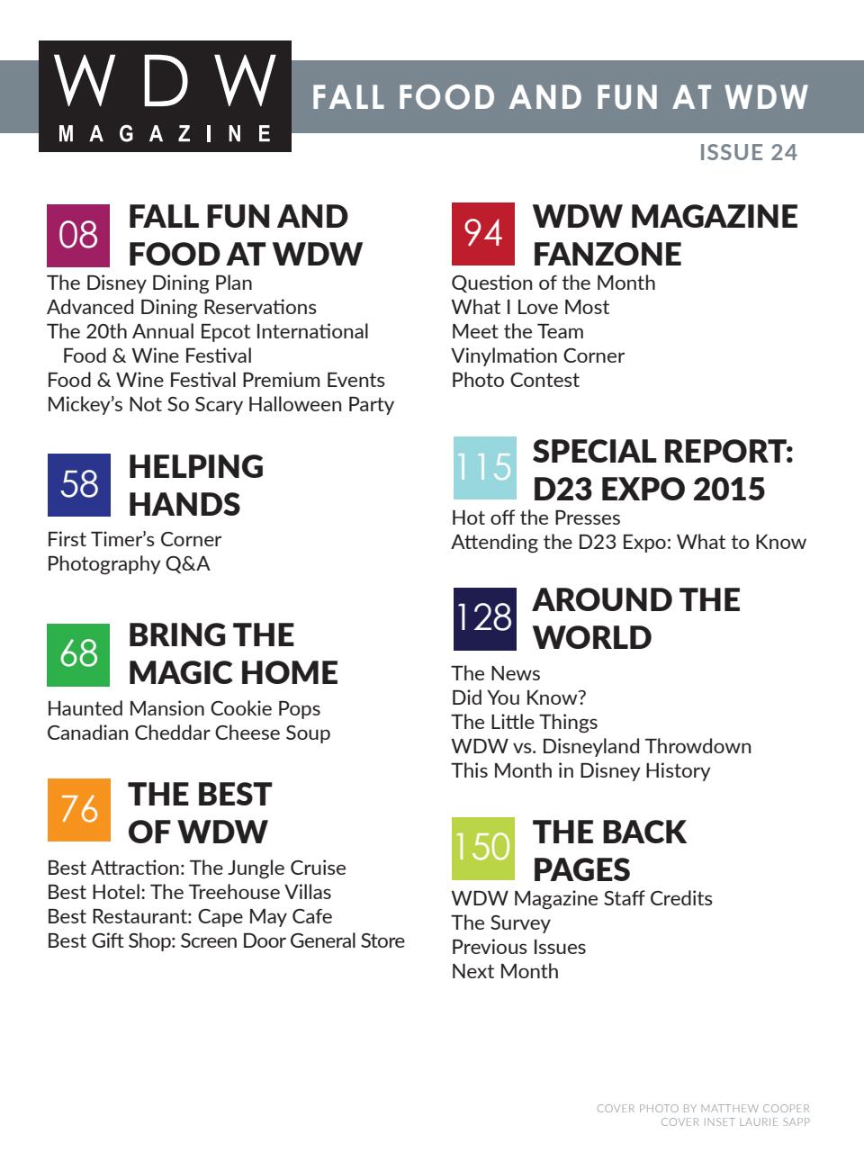 WDW Magazine Preview Pages