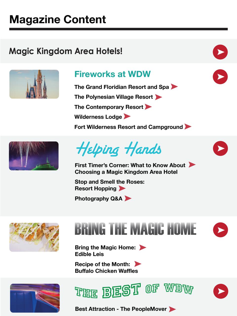 WDW Magazine Preview Pages