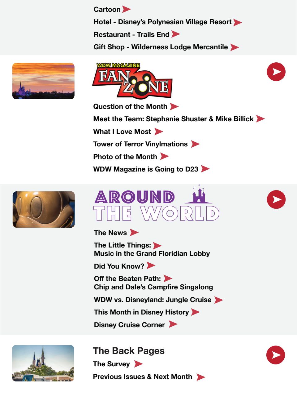 WDW Magazine Preview Pages