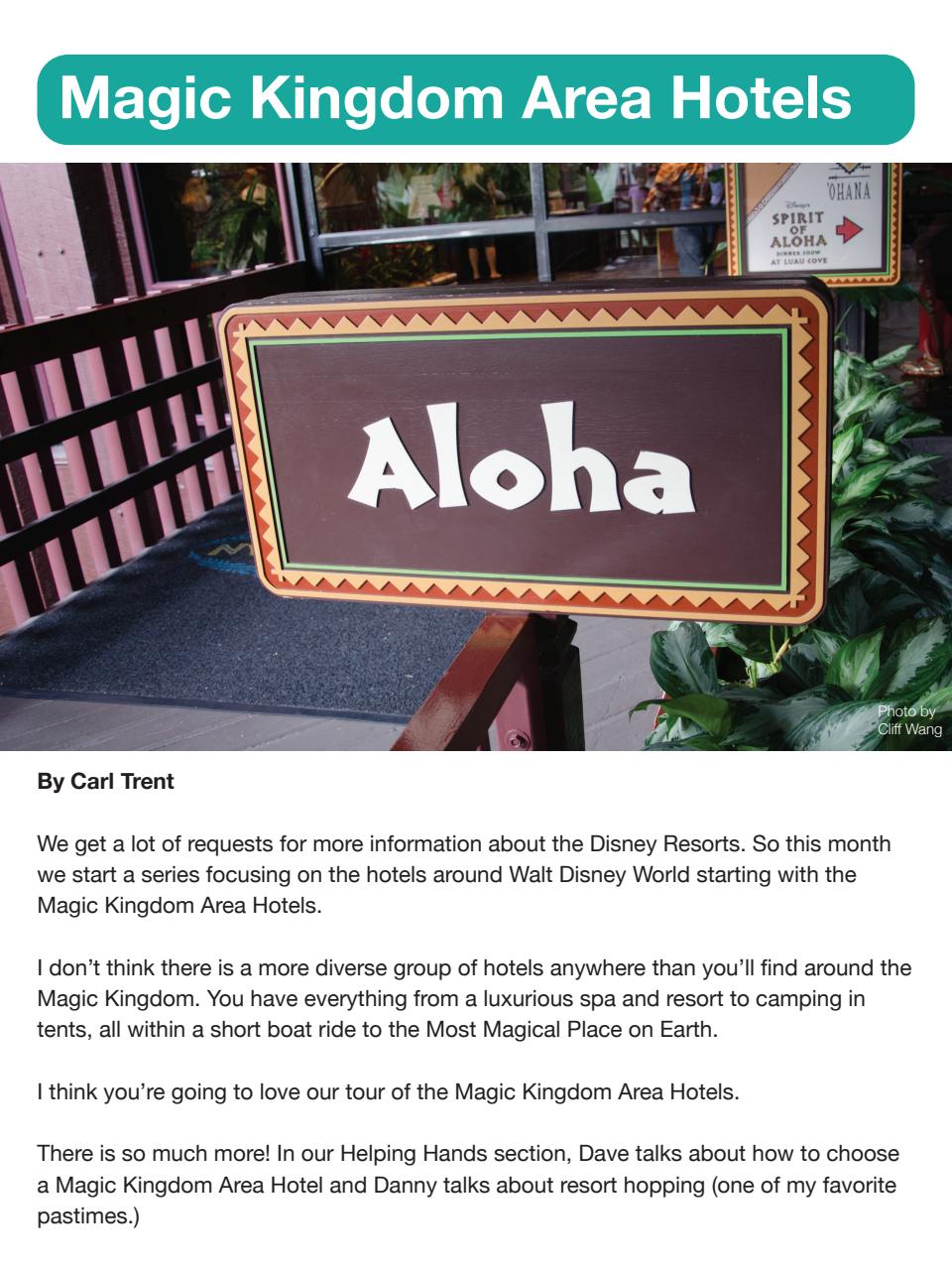 WDW Magazine Preview Pages