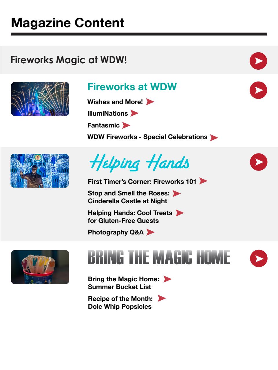 WDW Magazine Preview Pages