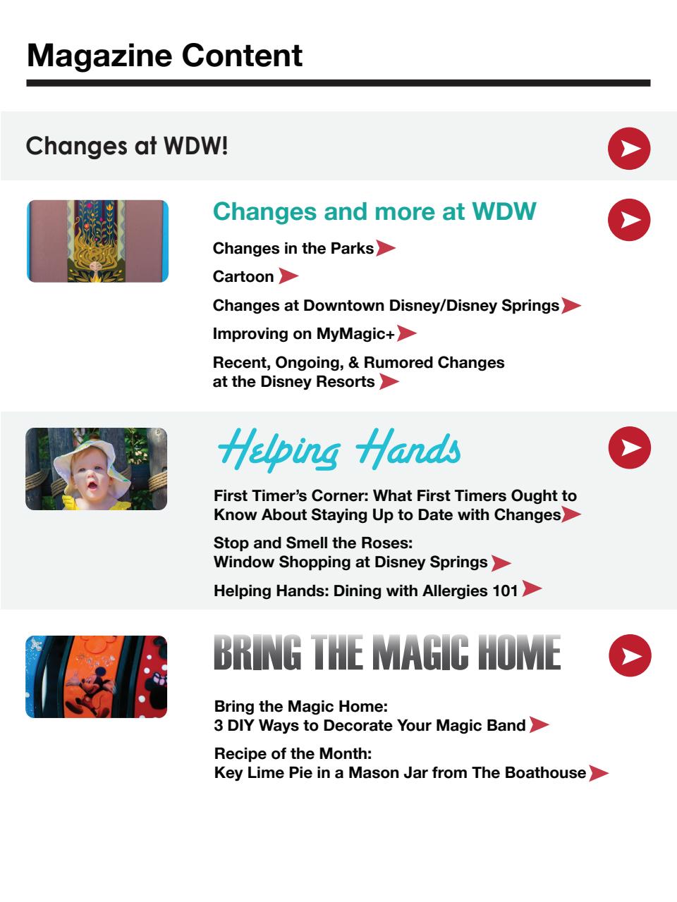 WDW Magazine Preview Pages