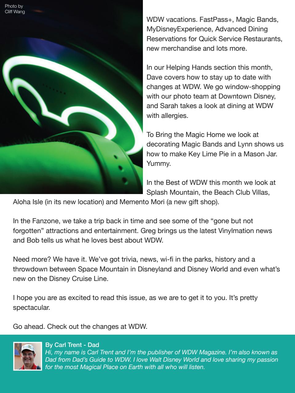 WDW Magazine Preview Pages