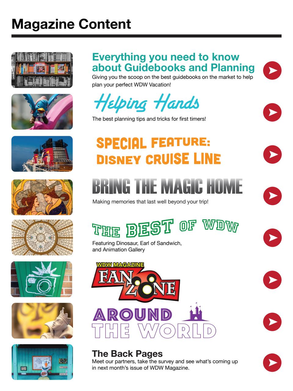 WDW Magazine Preview Pages