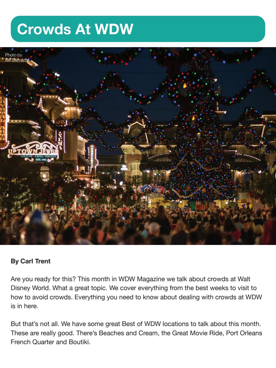 WDW Magazine Preview Pages