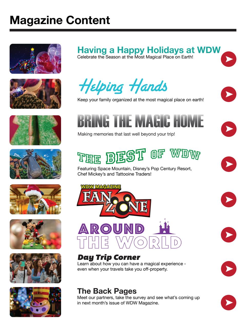 WDW Magazine Preview Pages