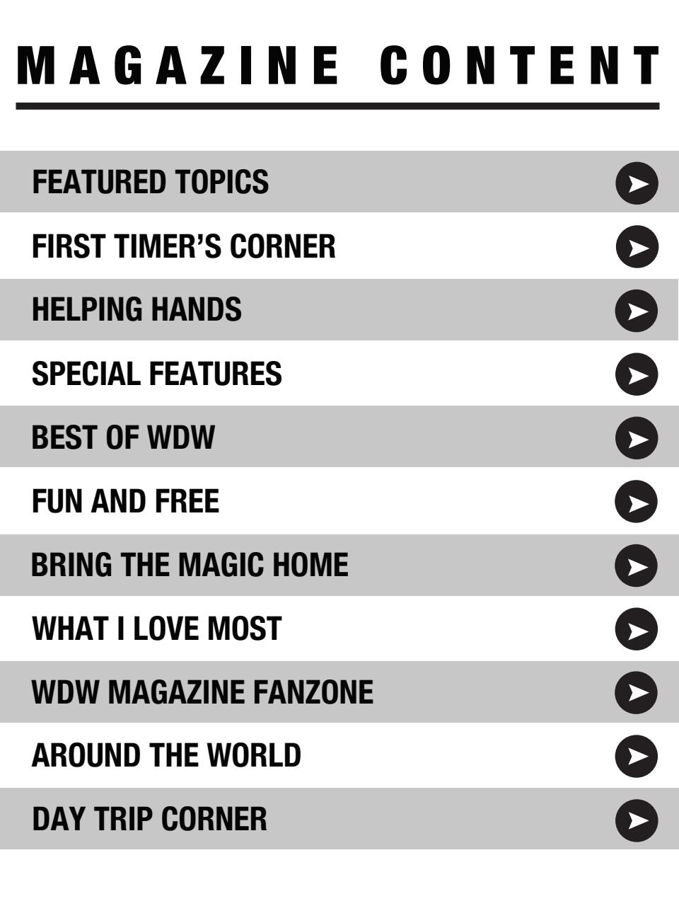 WDW Magazine Preview Pages