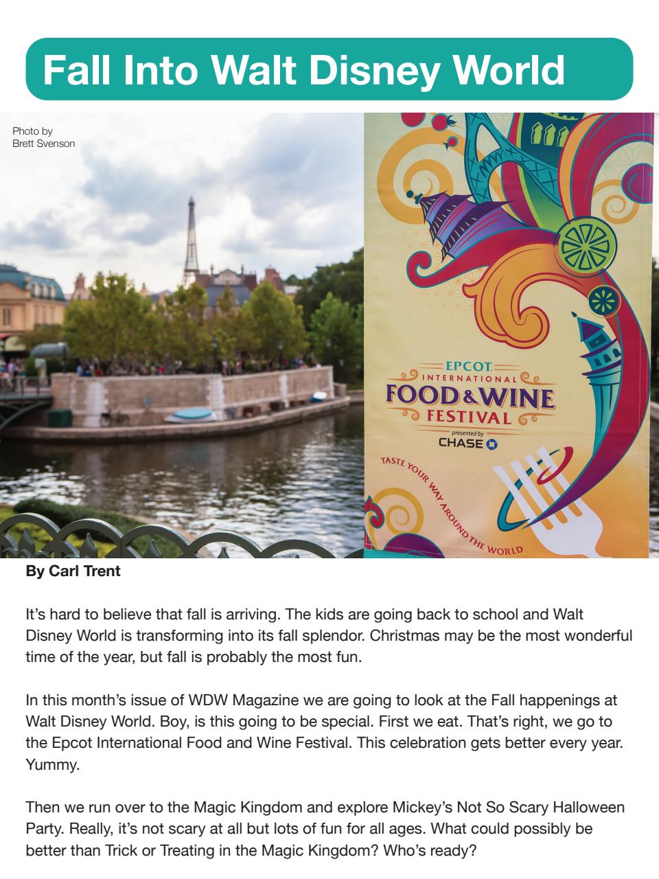 WDW Magazine Preview Pages