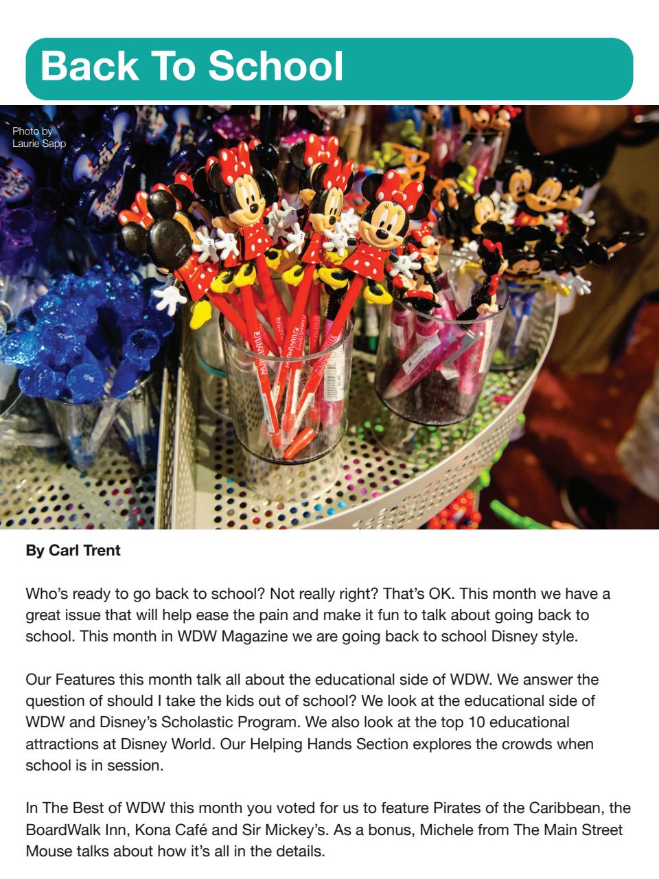 WDW Magazine Preview Pages