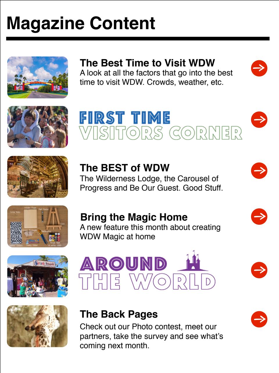 WDW Magazine Preview Pages