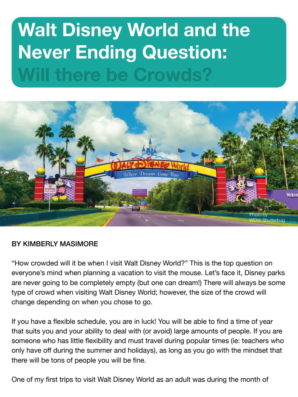 WDW Magazine Preview Pages