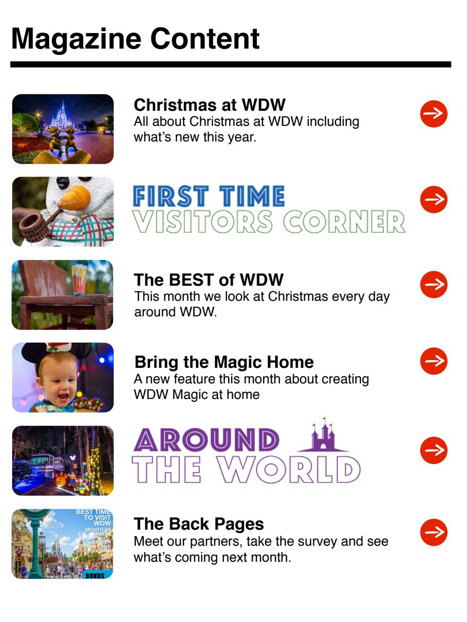 WDW Magazine Preview Pages