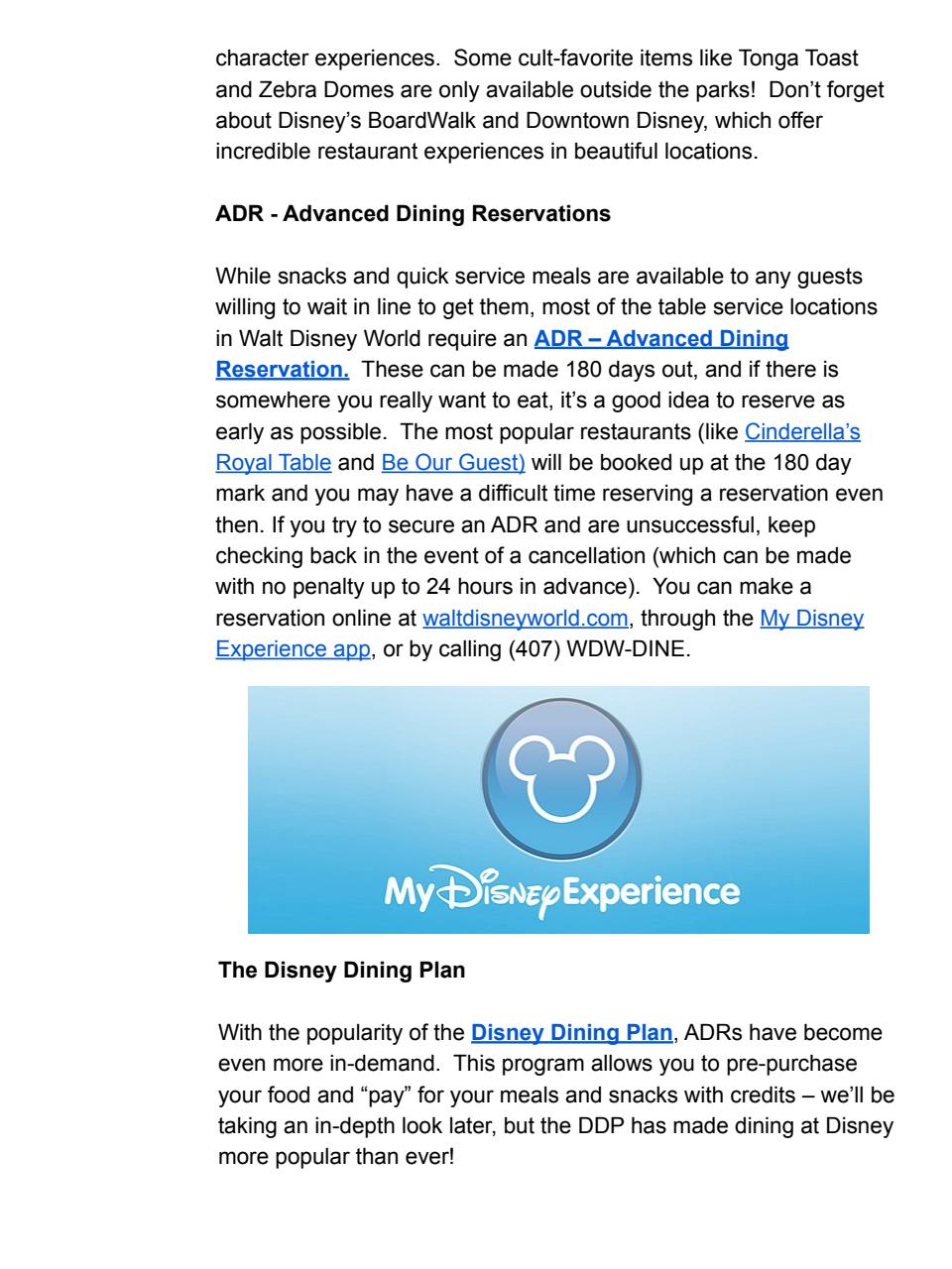 WDW Magazine Preview Pages