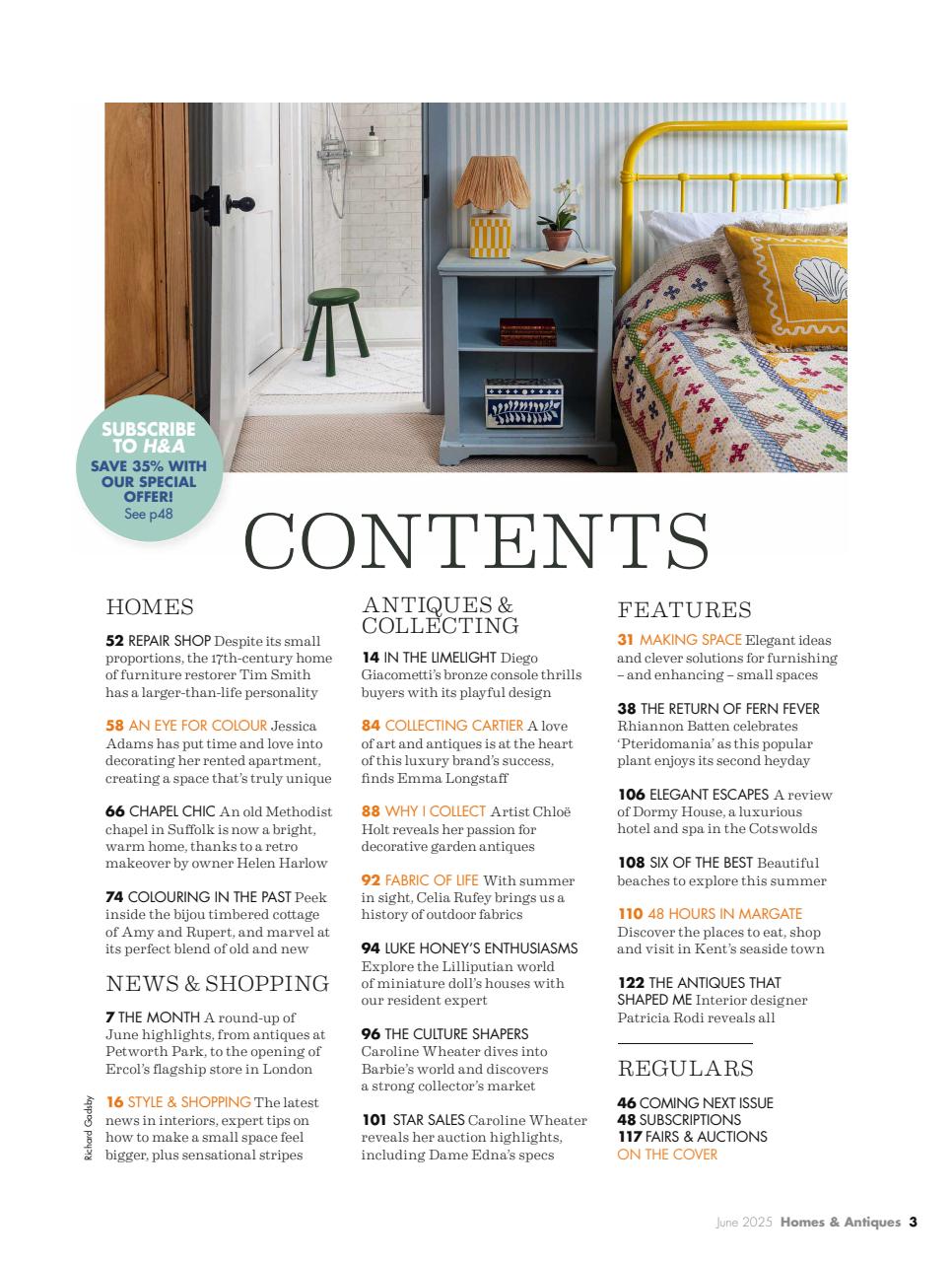 Homes & Antiques Magazine Preview Pages