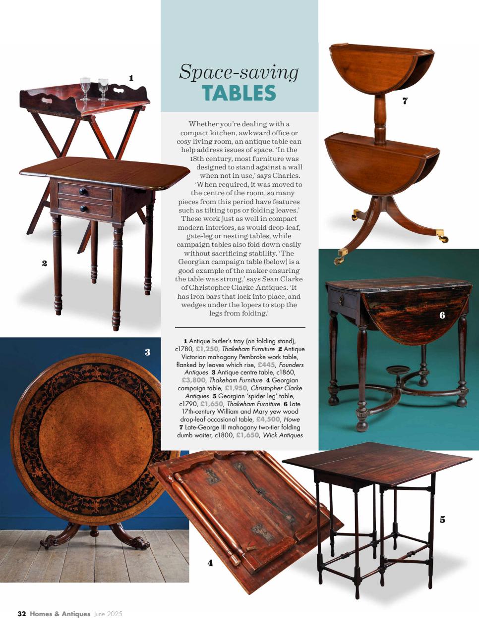 Homes & Antiques Magazine Preview Pages