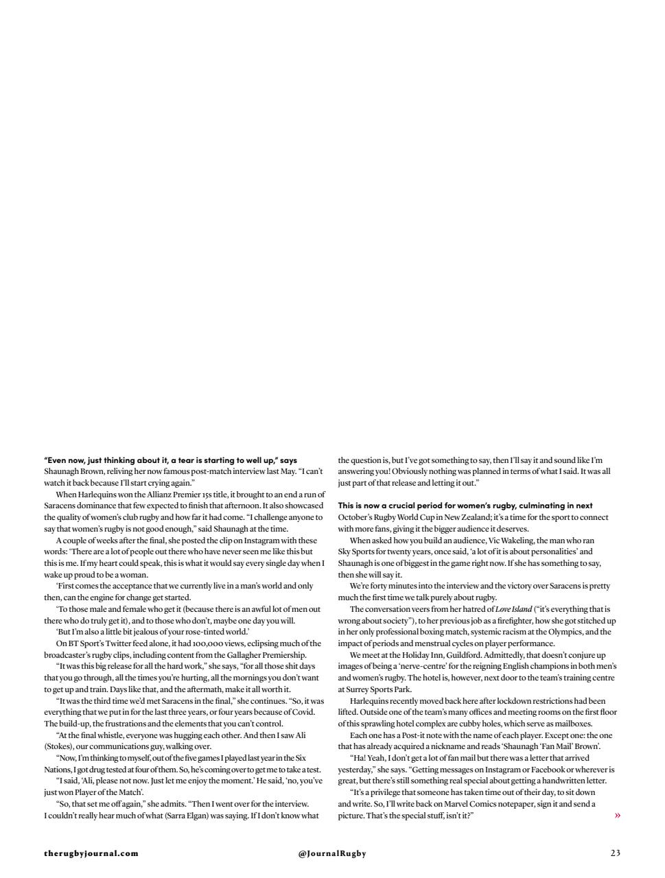 Rugby Journal Preview Pages