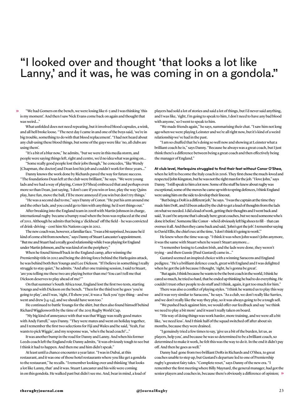 Rugby Journal Preview Pages