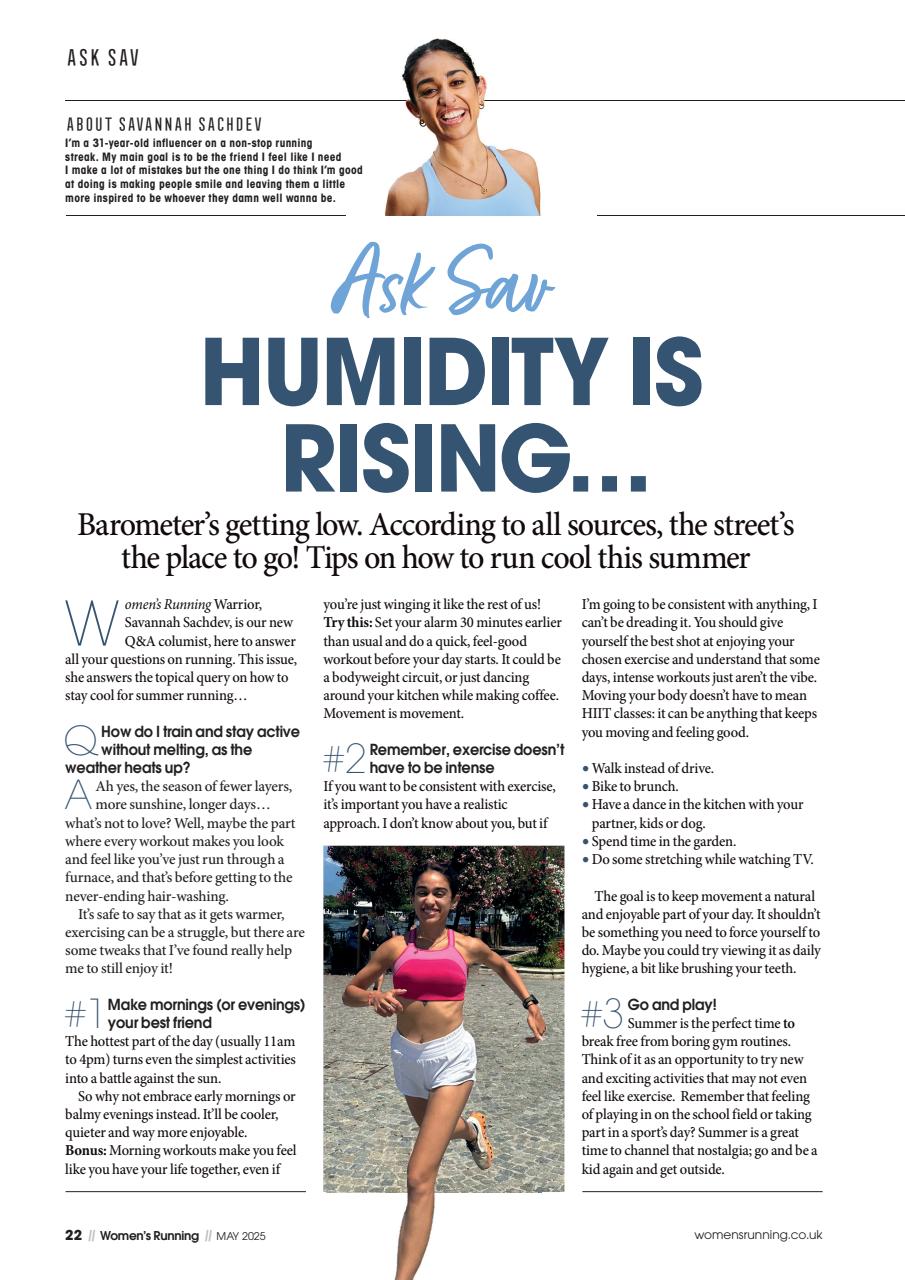 Women’s Running Preview Pages