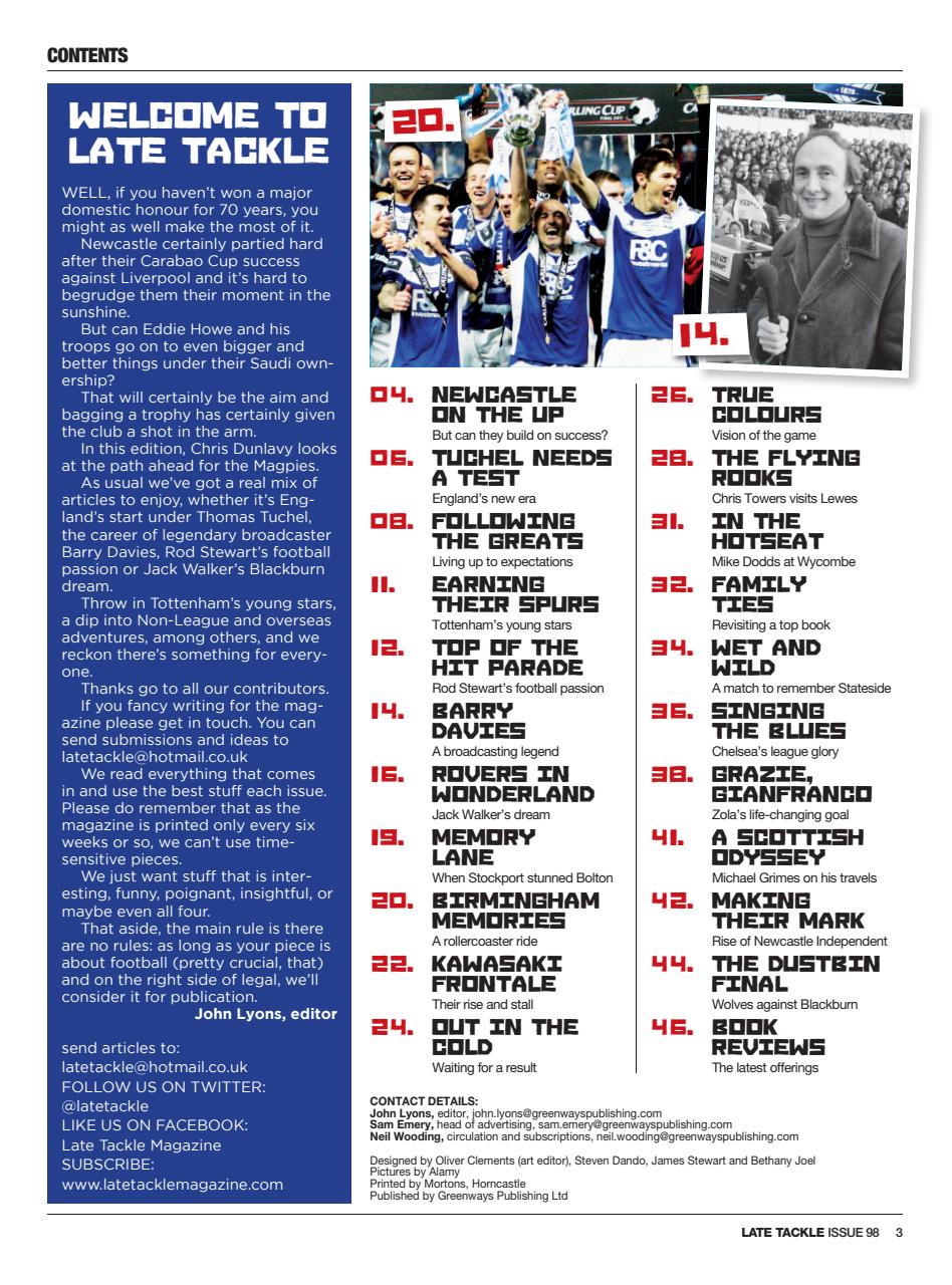 Late Tackle Football Magazine Preview Pages