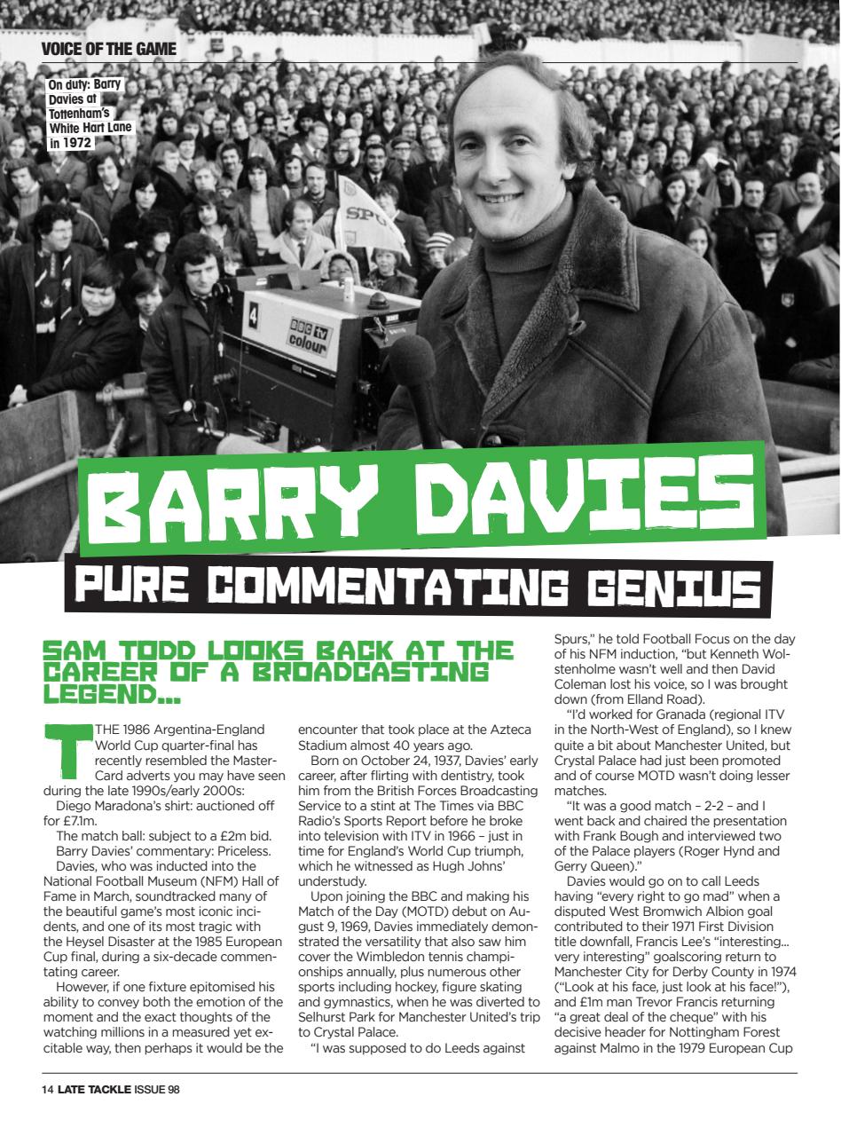 Late Tackle Football Magazine Preview Pages