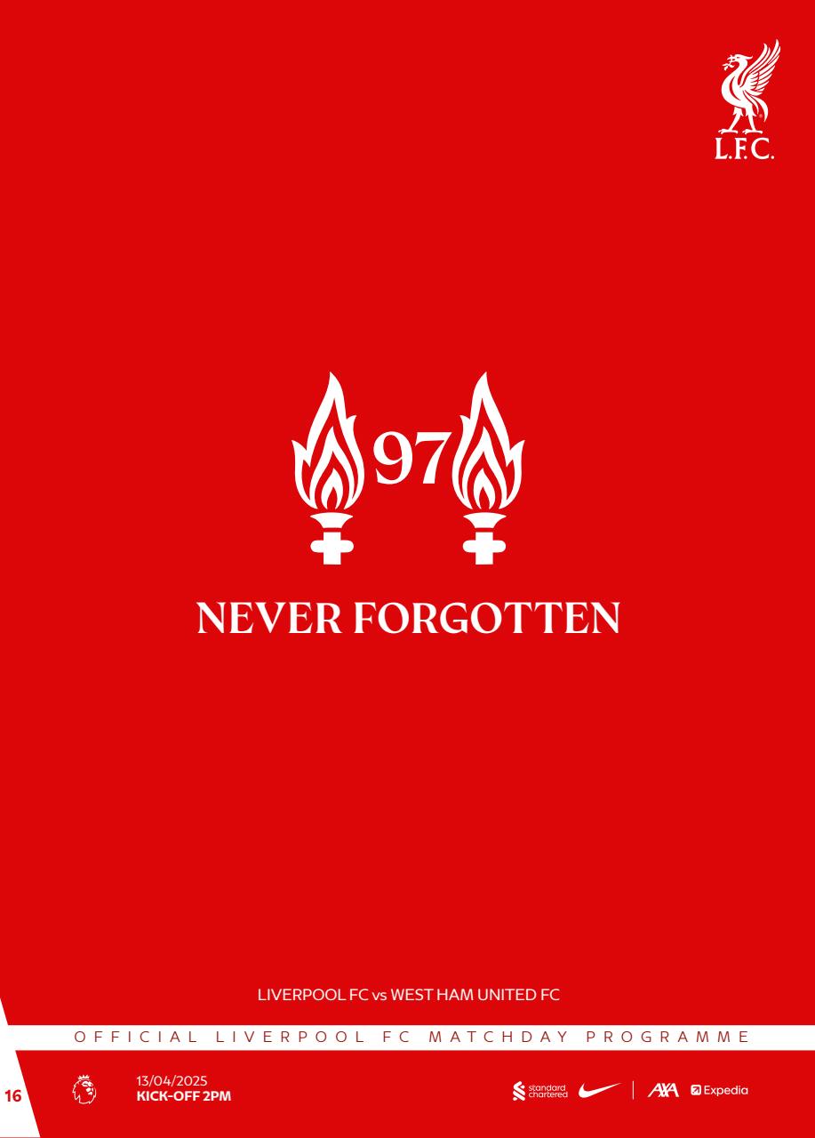 Liverpool FC Programmes Preview Pages