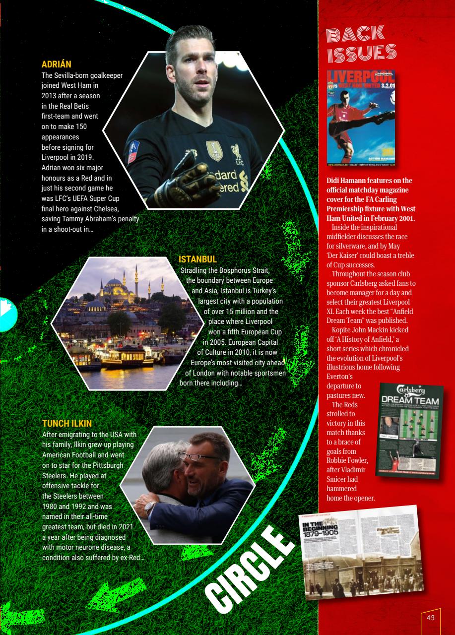 Liverpool FC Programmes Preview Pages