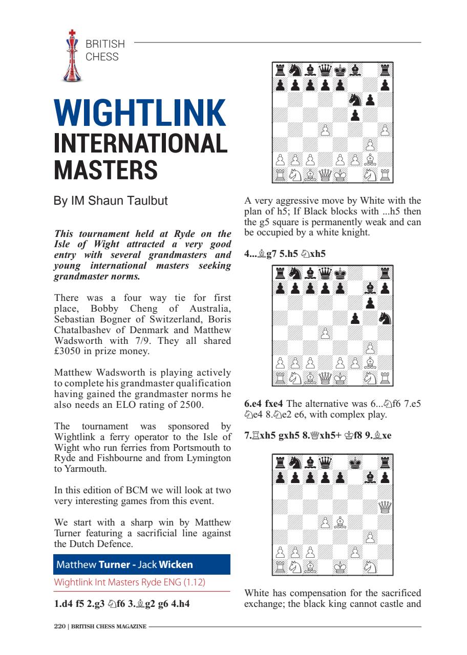 British Chess Magazine Preview Pages
