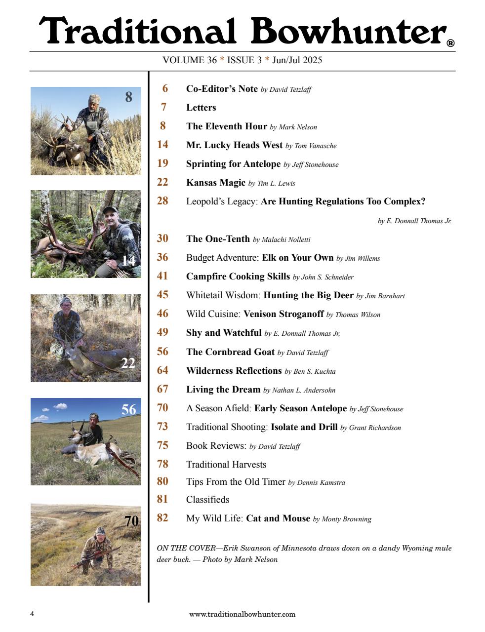Traditional Bowhunter Magazine Preview Pages