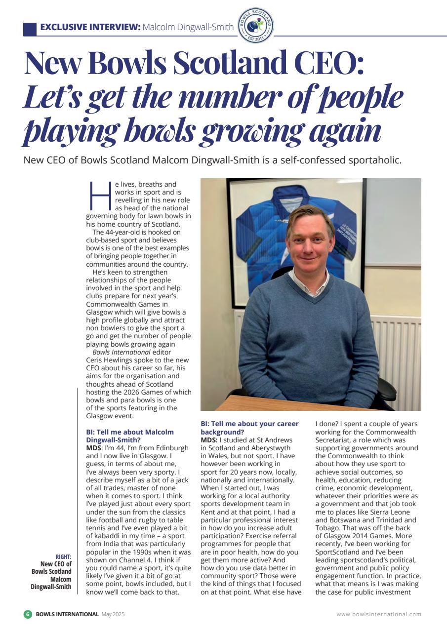 Bowls International Preview Pages