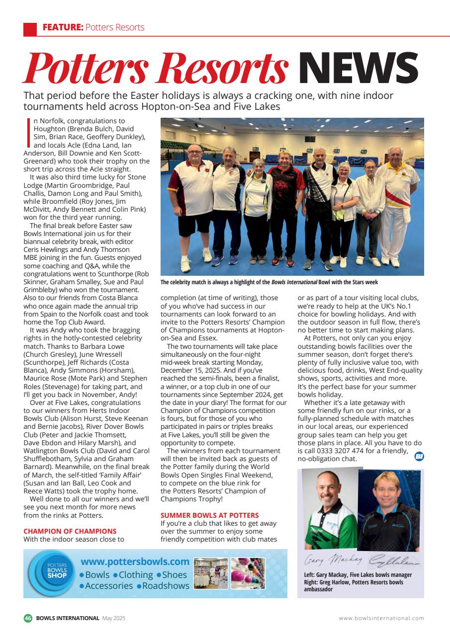 Bowls International Preview Pages
