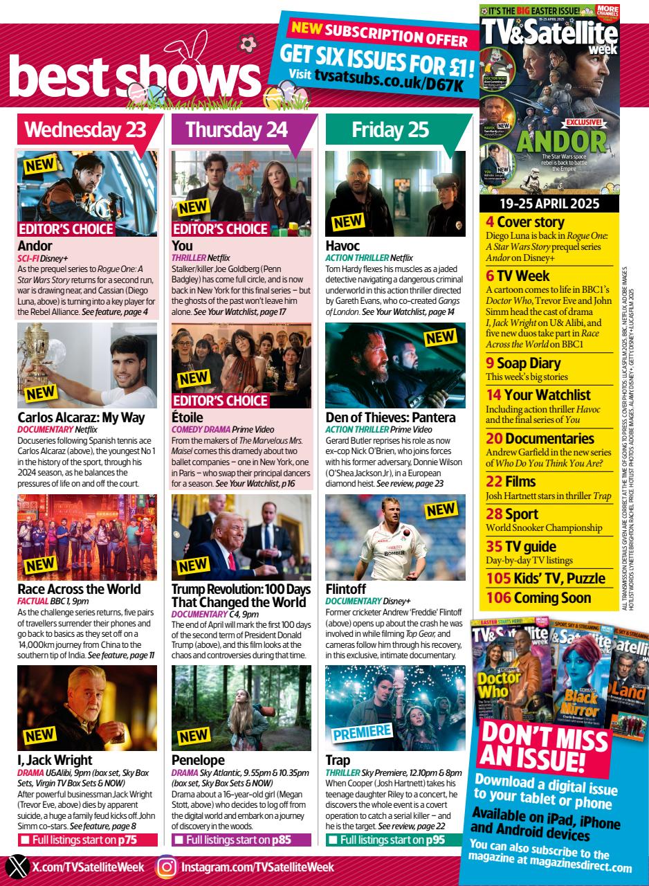 TV & Satellite Week Preview Pages