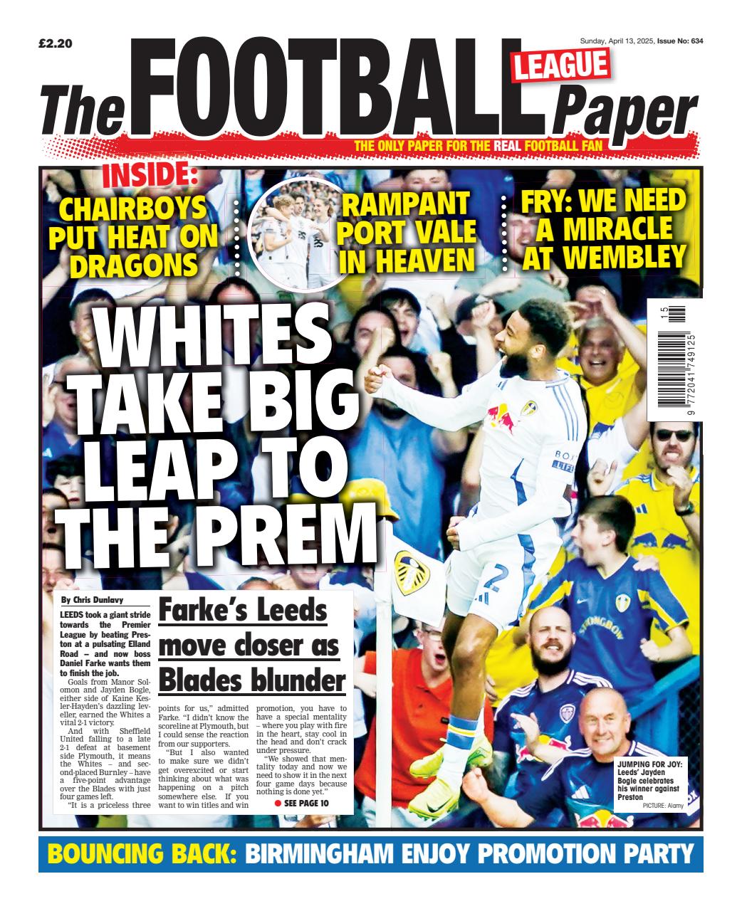 The Football League Paper Preview Pages
