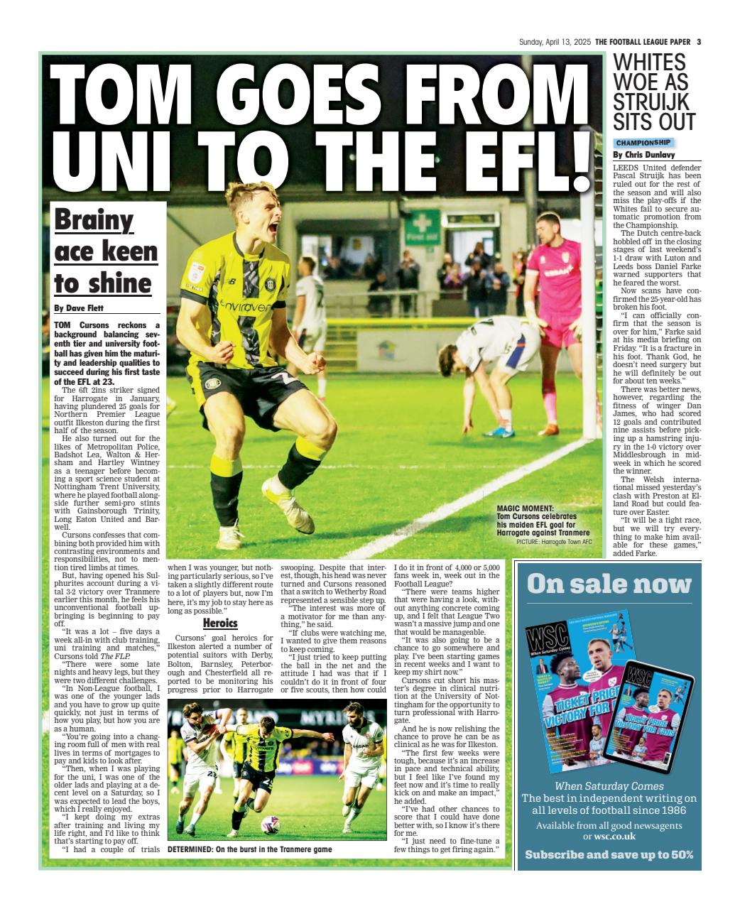The Football League Paper Preview Pages