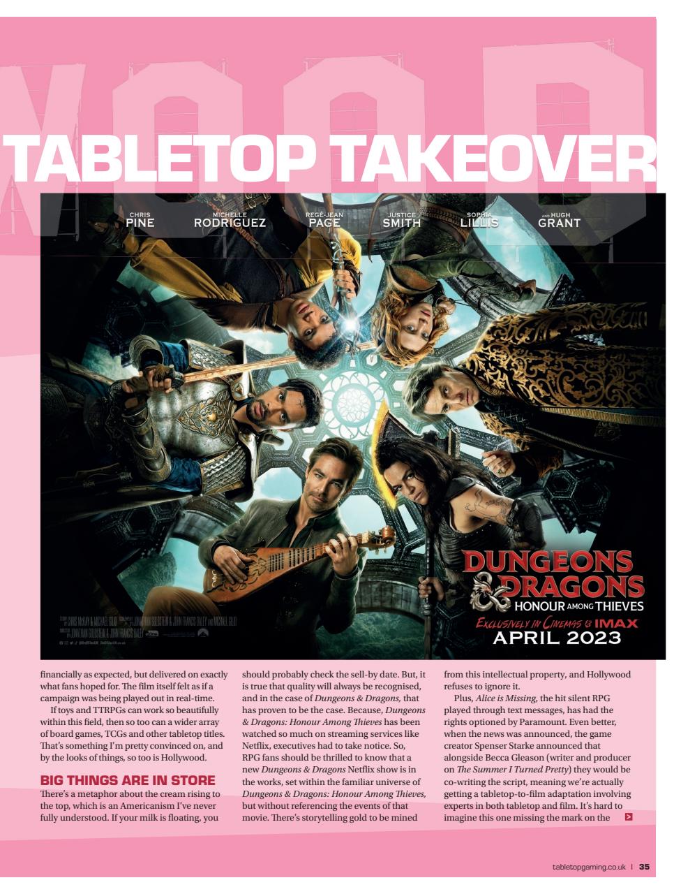 Tabletop Gaming Preview Pages