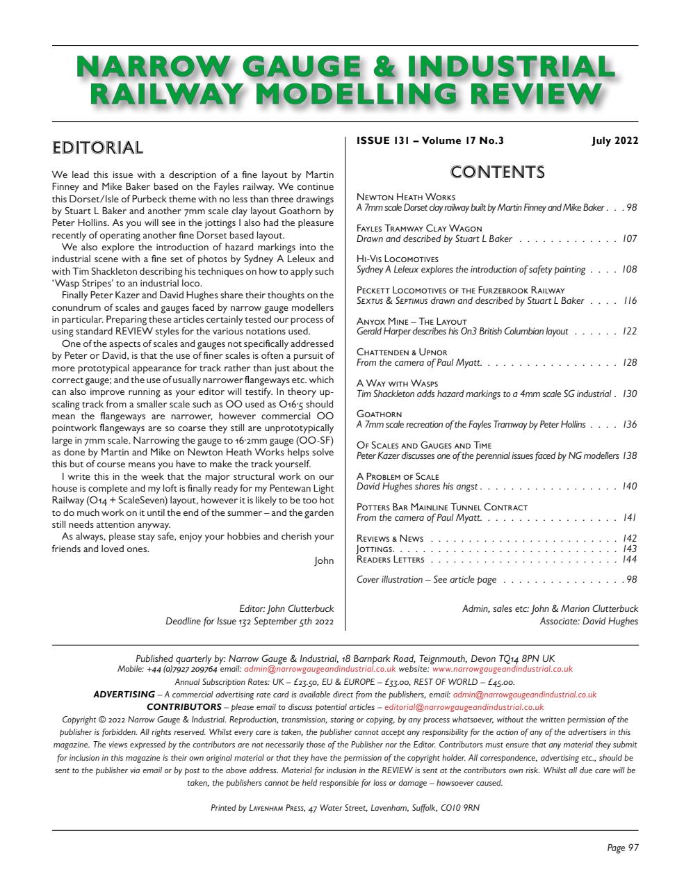 Narrow Gauge & Industrial Railway Modelling Review Preview Pages