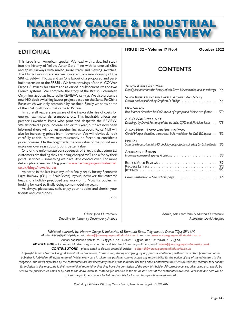 Narrow Gauge & Industrial Railway Modelling Review Preview Pages