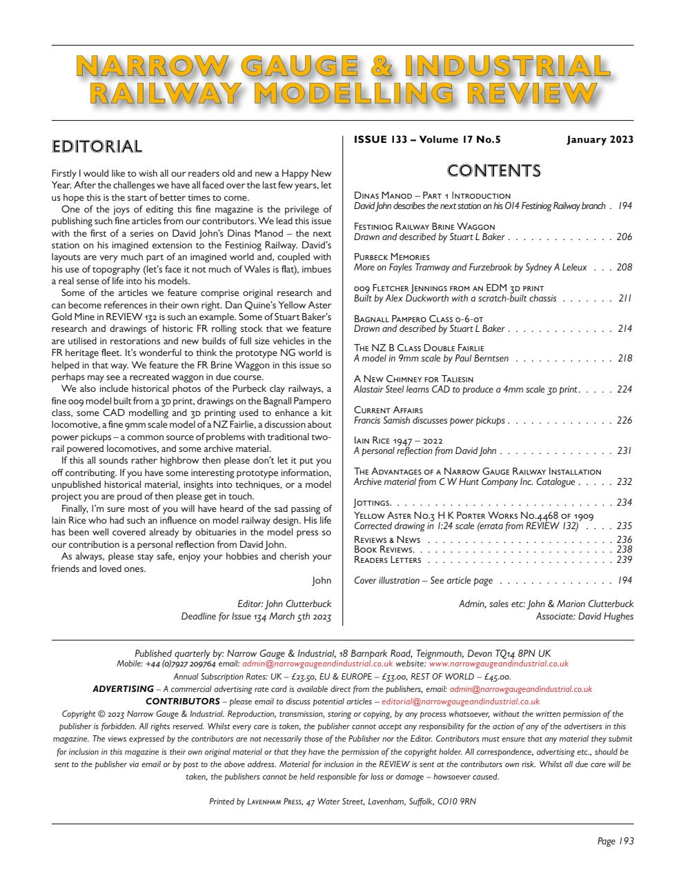 Narrow Gauge & Industrial Railway Modelling Review Preview Pages